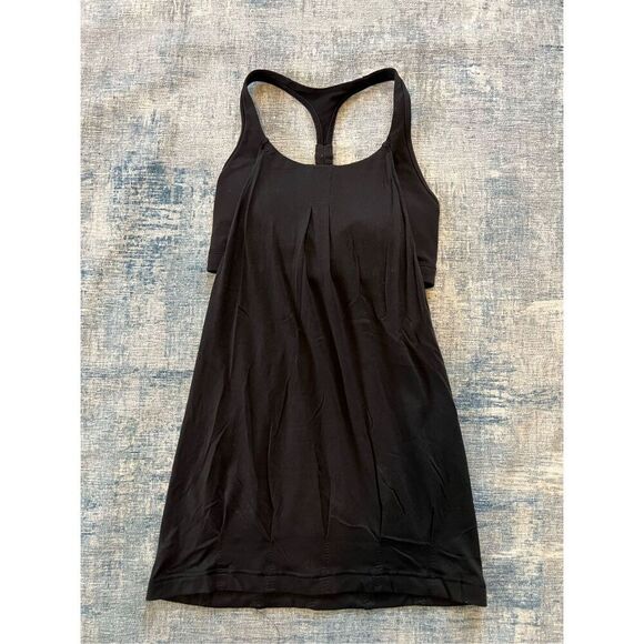 Lululemon Practice Freely Black Racerback Tank Top Size 4 - Picture 1 of 6